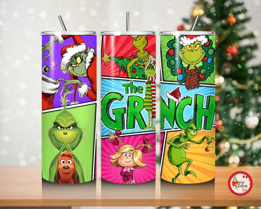 Garrafa os cores do Grinch